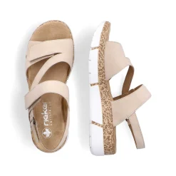 Rieker Women'S Strappy Sandals Light Beige
