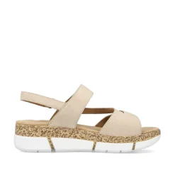 Rieker Women'S Strappy Sandals Light Beige
