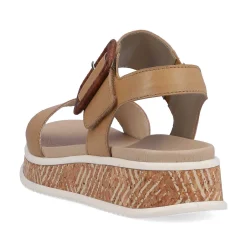 Rieker Women'S Strappy Sandals Clay Beige