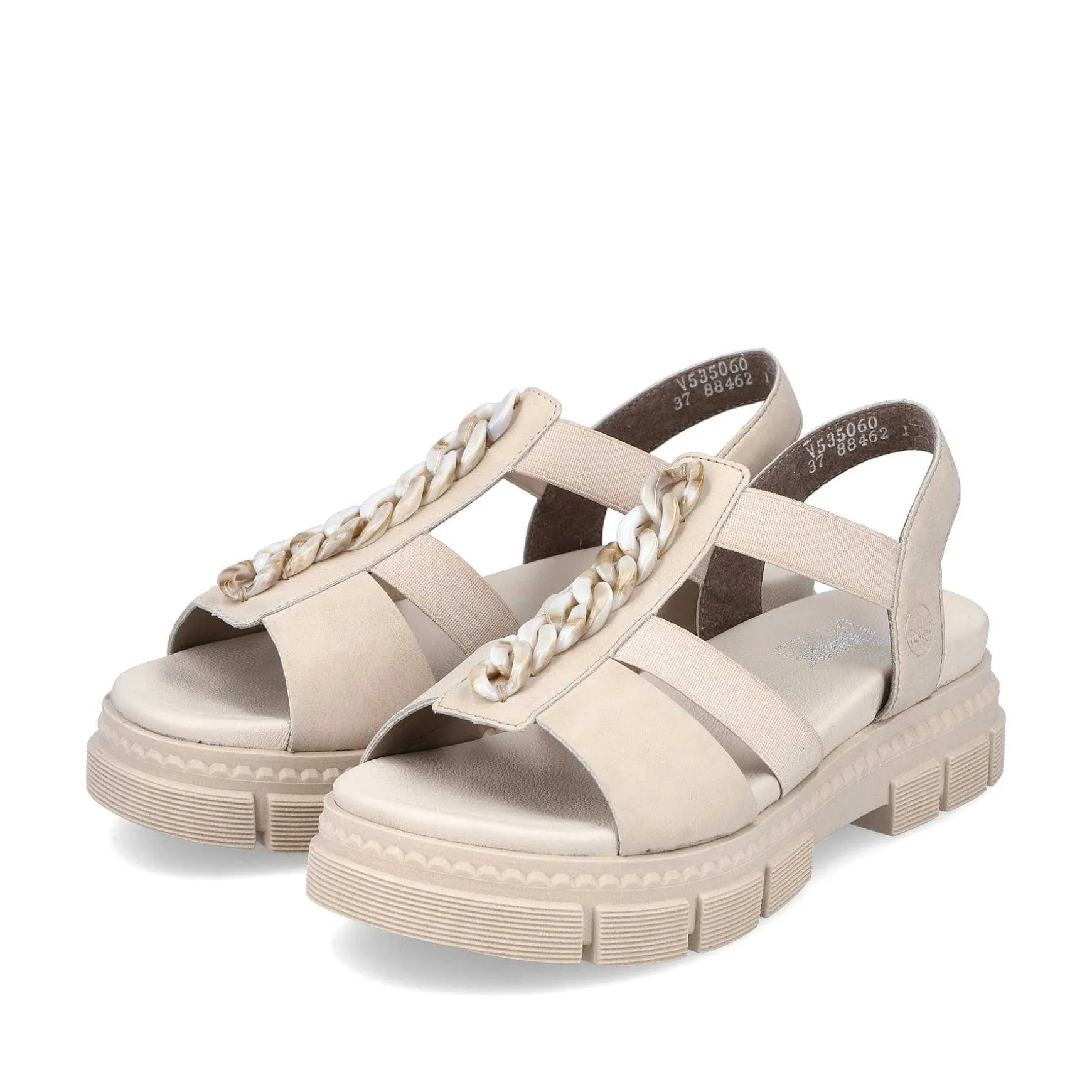 Rieker Women'S Strappy Sandals Light Beige