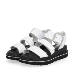 Rieker Women'S Strappy Sandals Pearl White