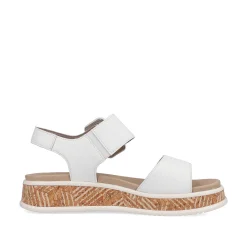 Rieker Women'S Strappy Sandals Brilliant White