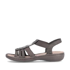 Rieker Women'S Strappy Sandals Black Gray