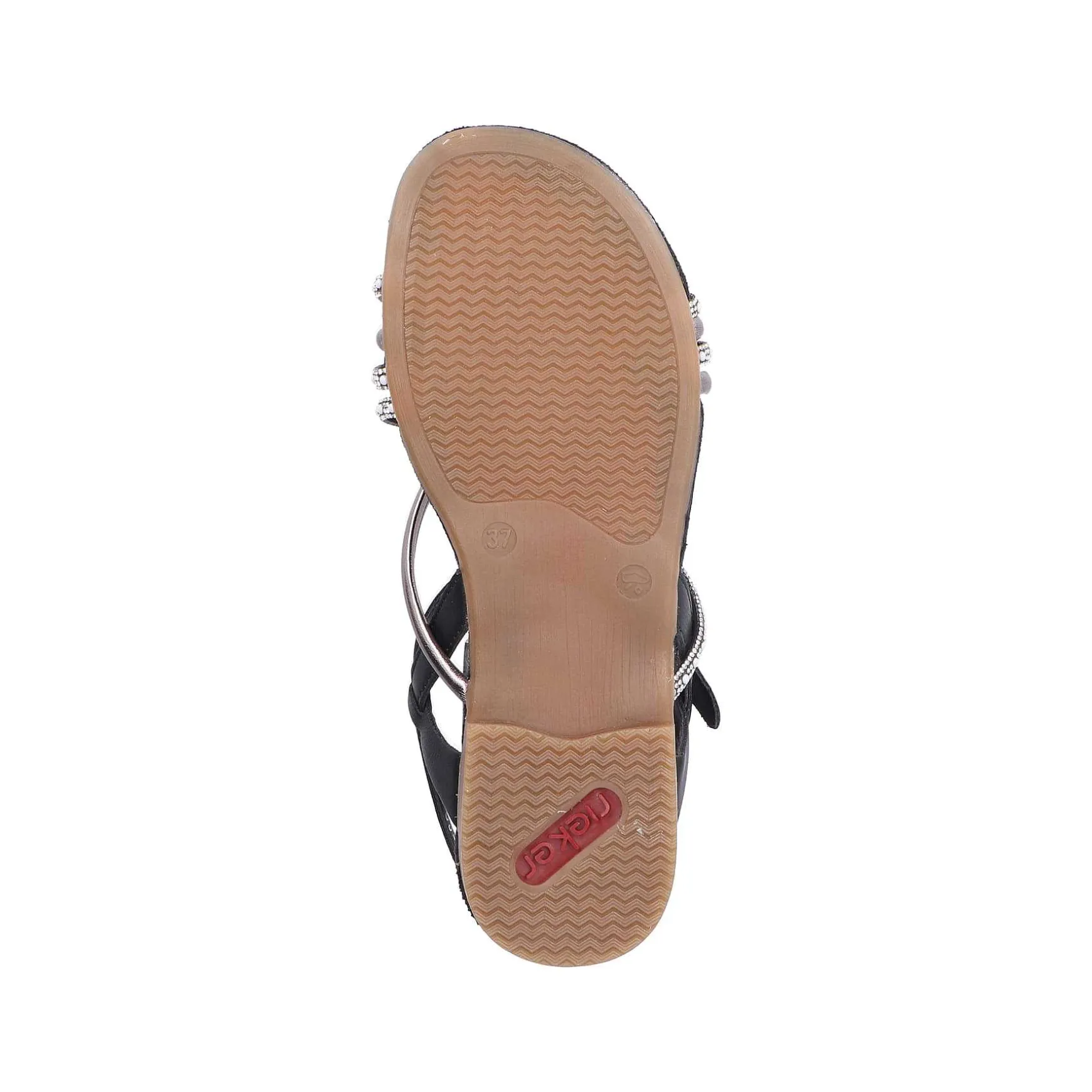 Rieker Women'S Strappy Sandals Jet Black