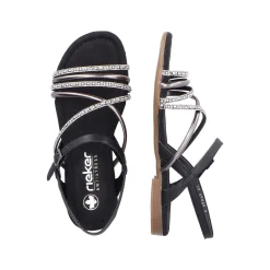 Rieker Women'S Strappy Sandals Jet Black