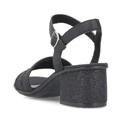 Rieker Women'S Strappy Sandals Asphalt Black