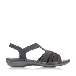 Rieker Women'S Strappy Sandals Night Black