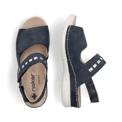 Rieker Women'S Strappy Sandals Steel Blue