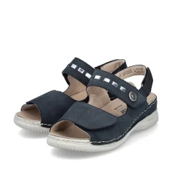 Rieker Women'S Strappy Sandals Steel Blue