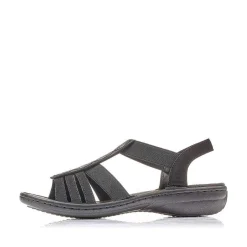 Rieker Women'S Strappy Sandals Jet Black
