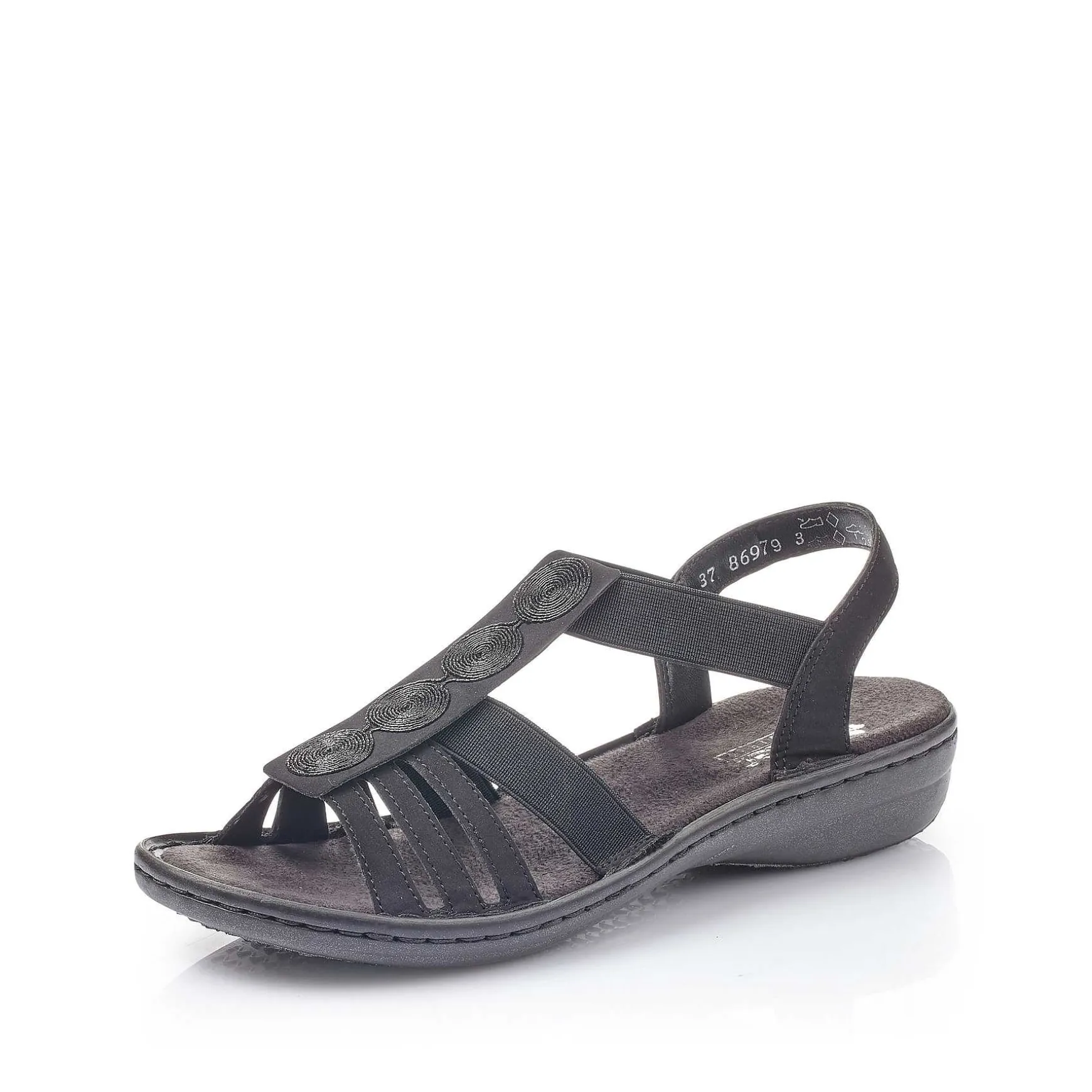 Rieker Women'S Strappy Sandals Jet Black