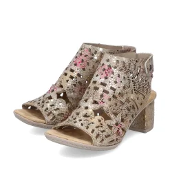 Rieker Women'S Strappy Sandals Bronze Metallic