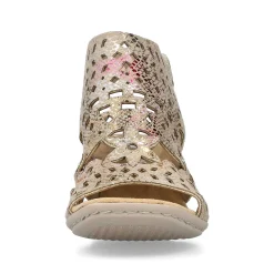 Rieker Women'S Strappy Sandals Bronze Metallic