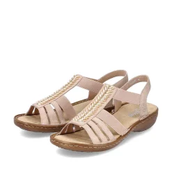 Rieker Women'S Strappy Sandals Soft Pink