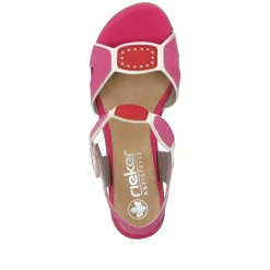 Rieker Women'S Strappy Sandals Pink