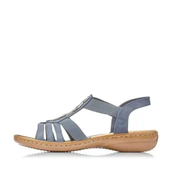 Rieker Women'S Strappy Sandals Slate Blue
