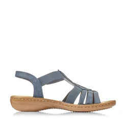 Rieker Women'S Strappy Sandals Slate Blue
