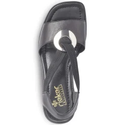 Rieker Women'S Strappy Sandals Night Black