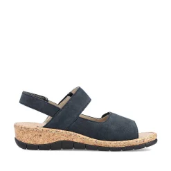 Rieker Women'S Strappy Sandals Pacific Blue