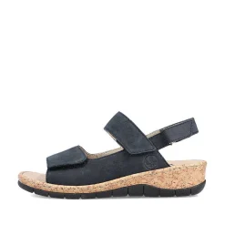 Rieker Women'S Strappy Sandals Pacific Blue