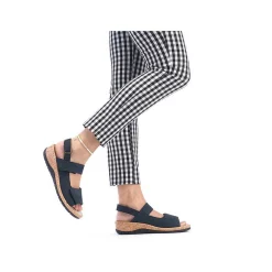 Rieker Women'S Strappy Sandals Pacific Blue