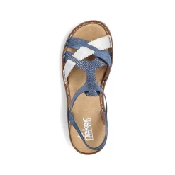 Rieker Women'S Strappy Sandals Pacific Blue