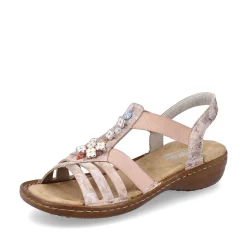 Rieker Women'S Strappy Sandals Old Pink