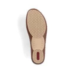 Rieker Women'S Strappy Sandals Sky Blue-Nut Brown