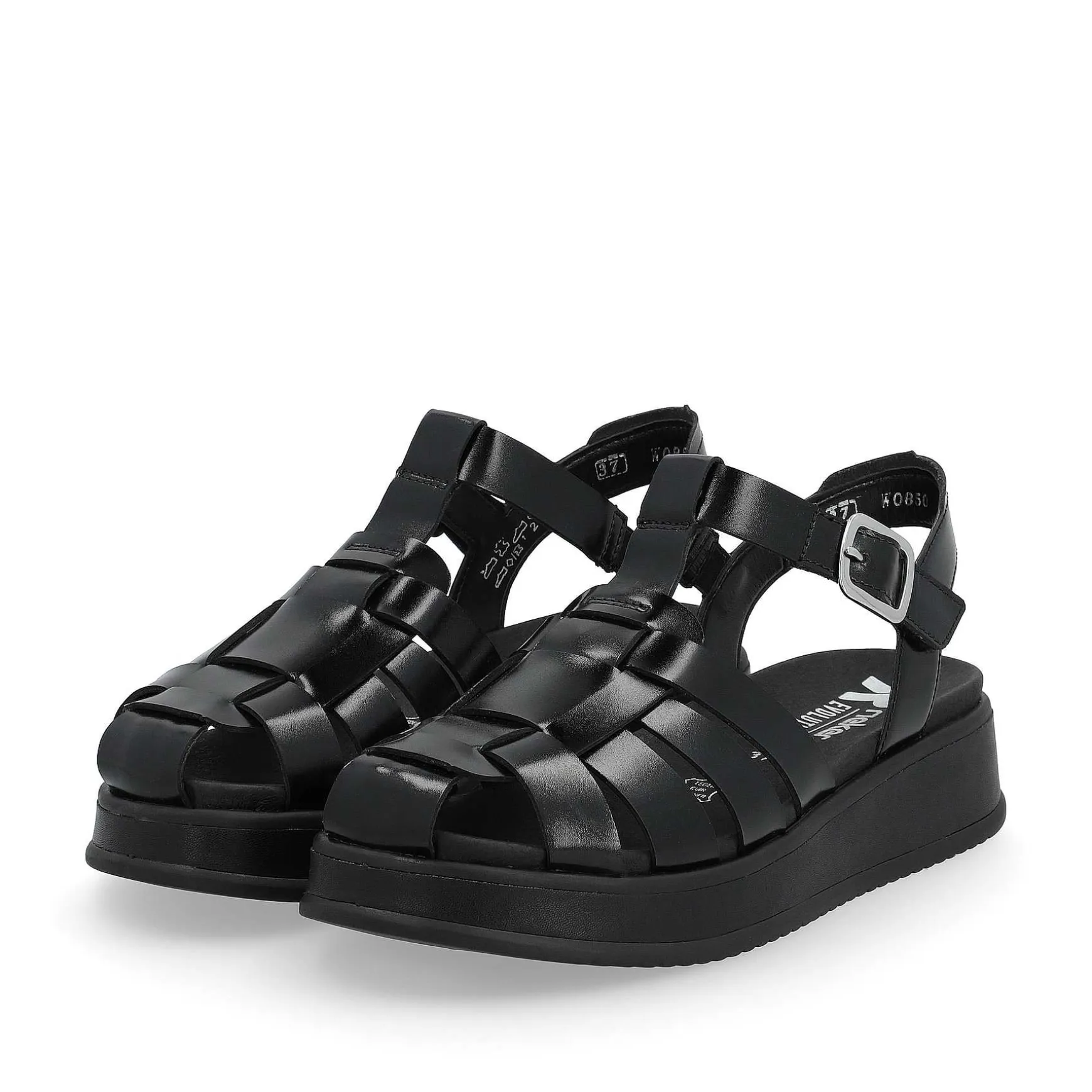 Rieker Women'S Strappy Sandals Noir
