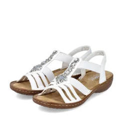Rieker Women'S Strappy Sandals Lily White