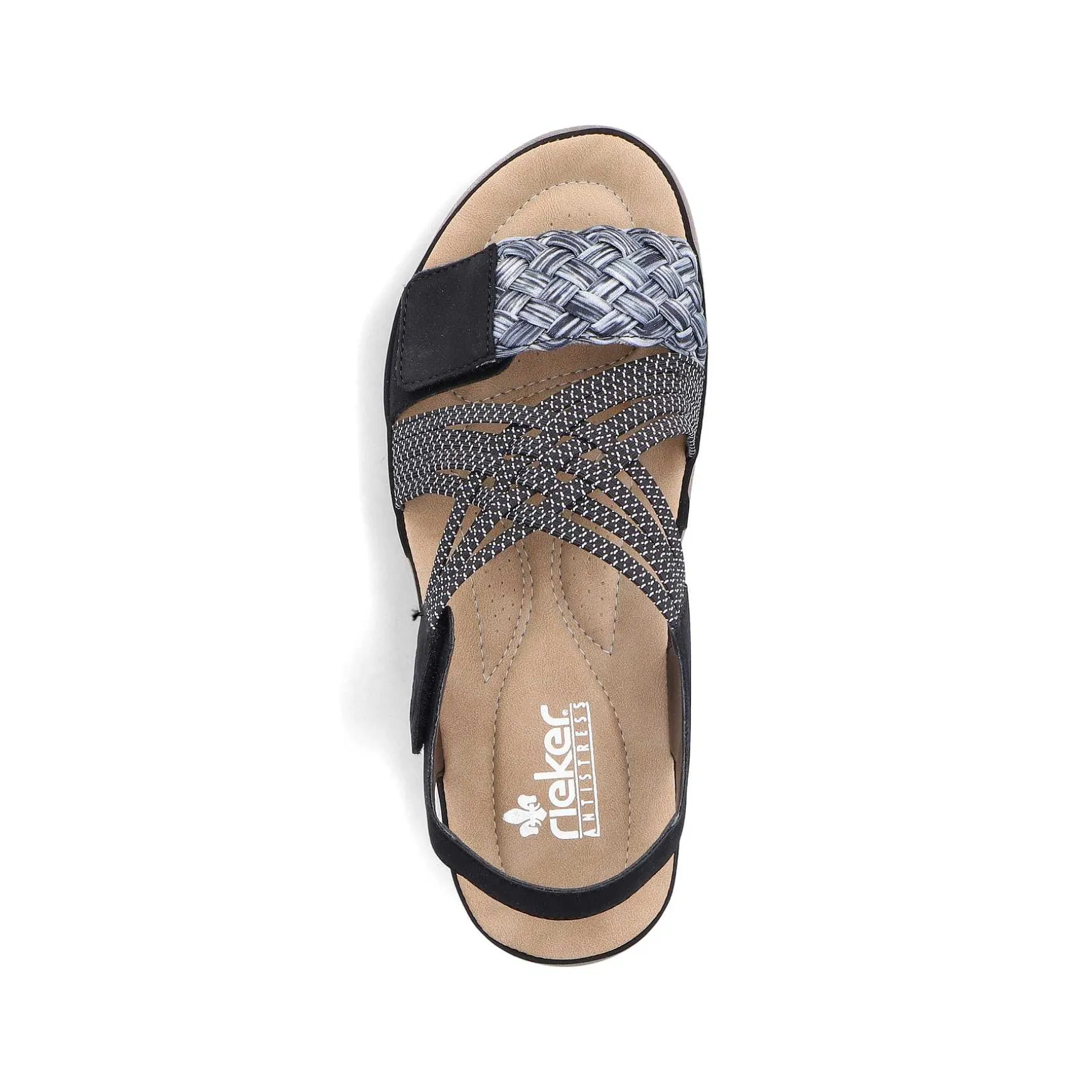 Rieker Women'S Strappy Sandals Night Black