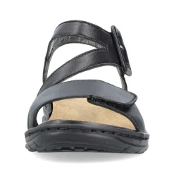 Rieker Women'S Strappy Sandals Asphalt Black