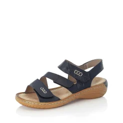 Rieker Women'S Strappy Sandals Pacific Blue