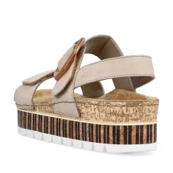 Rieker Women'S Strappy Sandals Sand Beige
