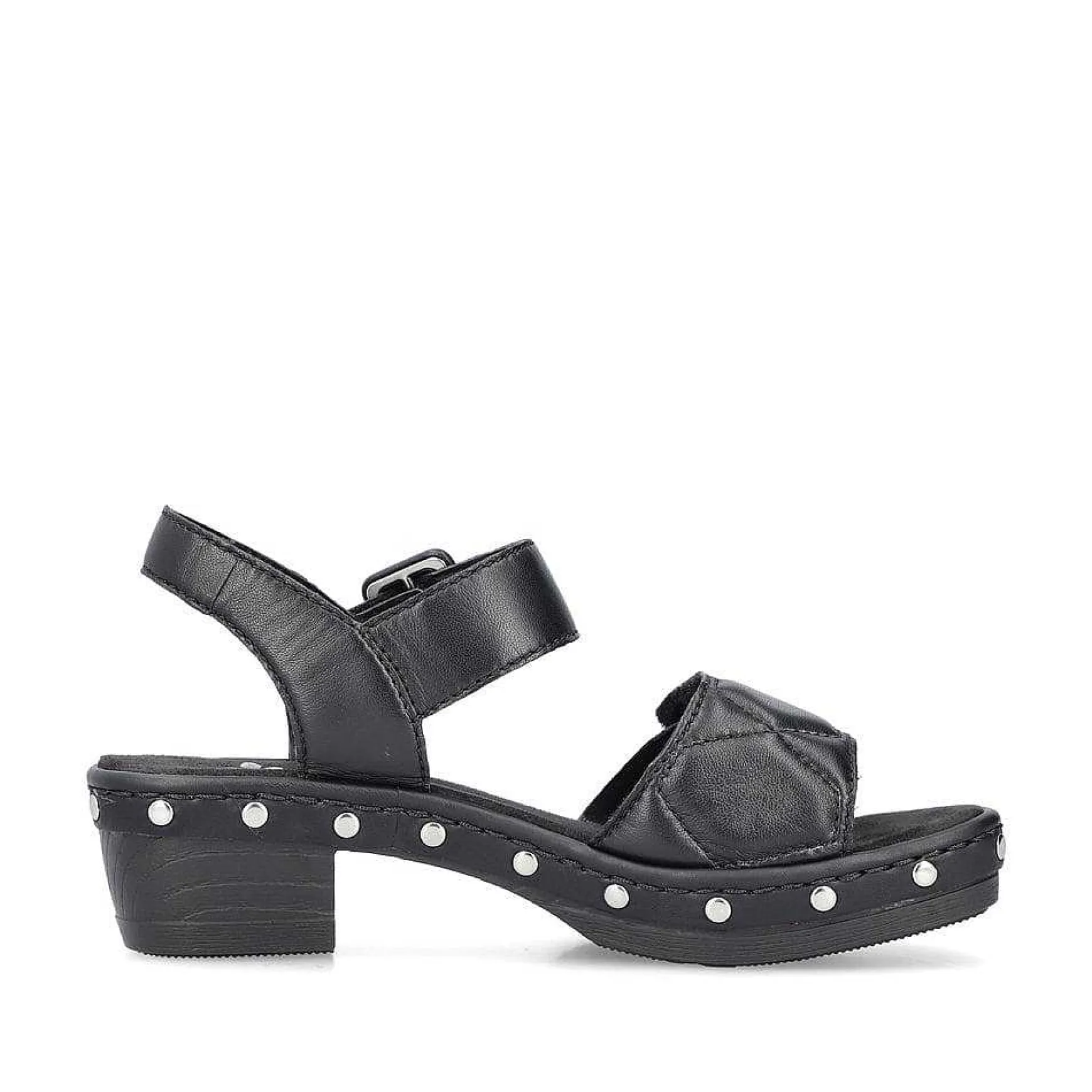 Rieker Women'S Strappy Sandals Asphalt Black