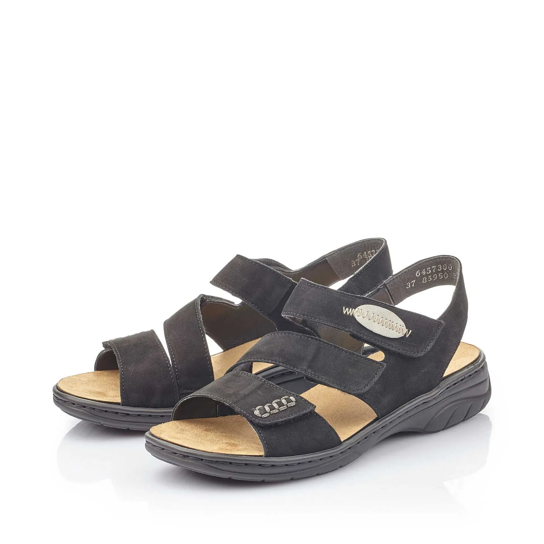Rieker Women'S Strappy Sandals Jet Black