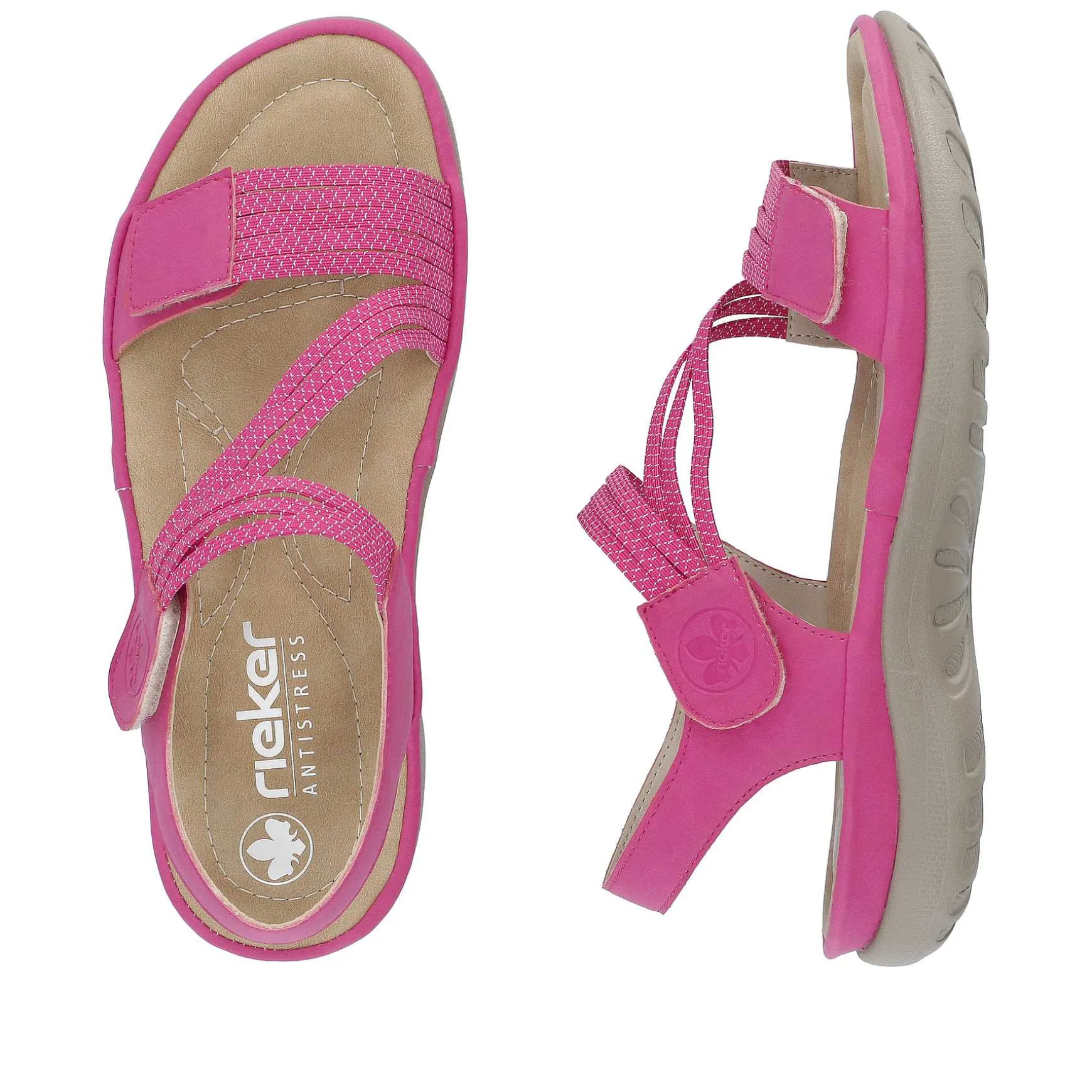 Rieker Women'S Strappy Sandals Pink