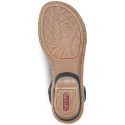 Rieker Women'S Strappy Sandals Jet Black