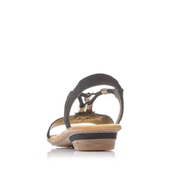 Rieker Women'S Strappy Sandals Jet Black