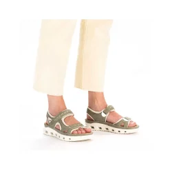 Rieker Women'S Trekking Sandals Green Grey