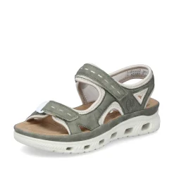Rieker Women'S Trekking Sandals Green Grey