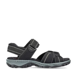 Rieker Women'S Trekking Sandals Asphalt Black