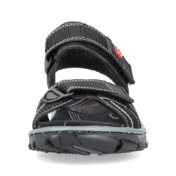 Rieker Women'S Trekking Sandals Asphalt Black