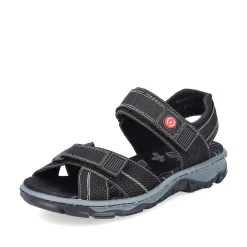 Rieker Women'S Trekking Sandals Asphalt Black