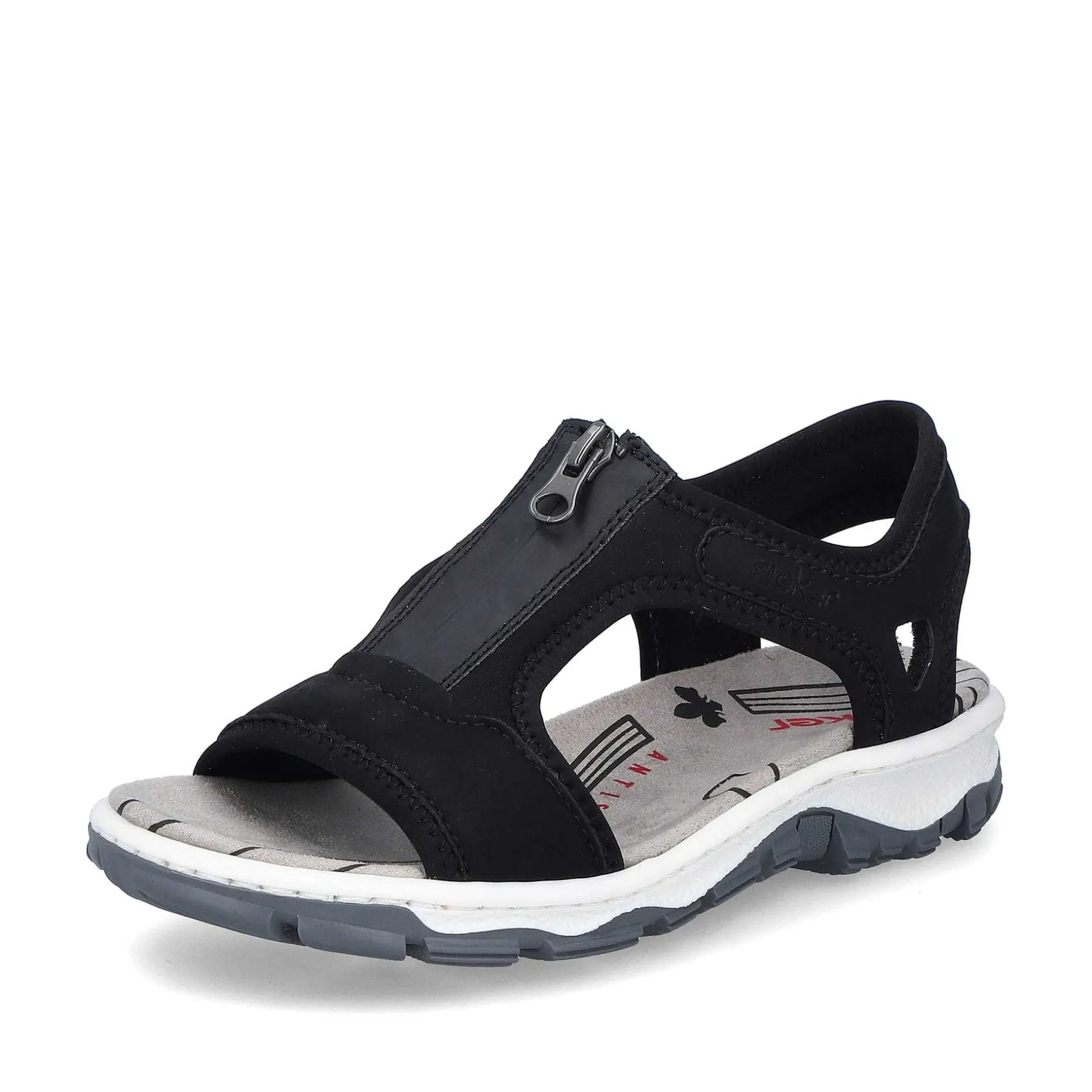 Rieker Women'S Trekking Sandals Jet Black