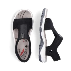 Rieker Women'S Trekking Sandals Jet Black