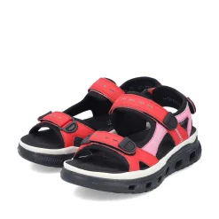 Rieker Women'S Trekking Sandals Fire Red