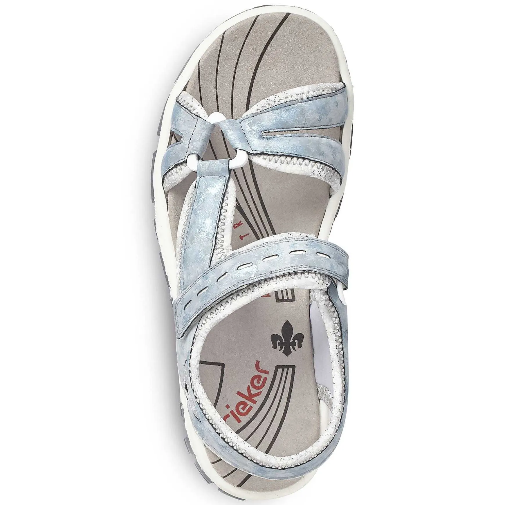 Rieker Women'S Trekking Sandals Sky Blue