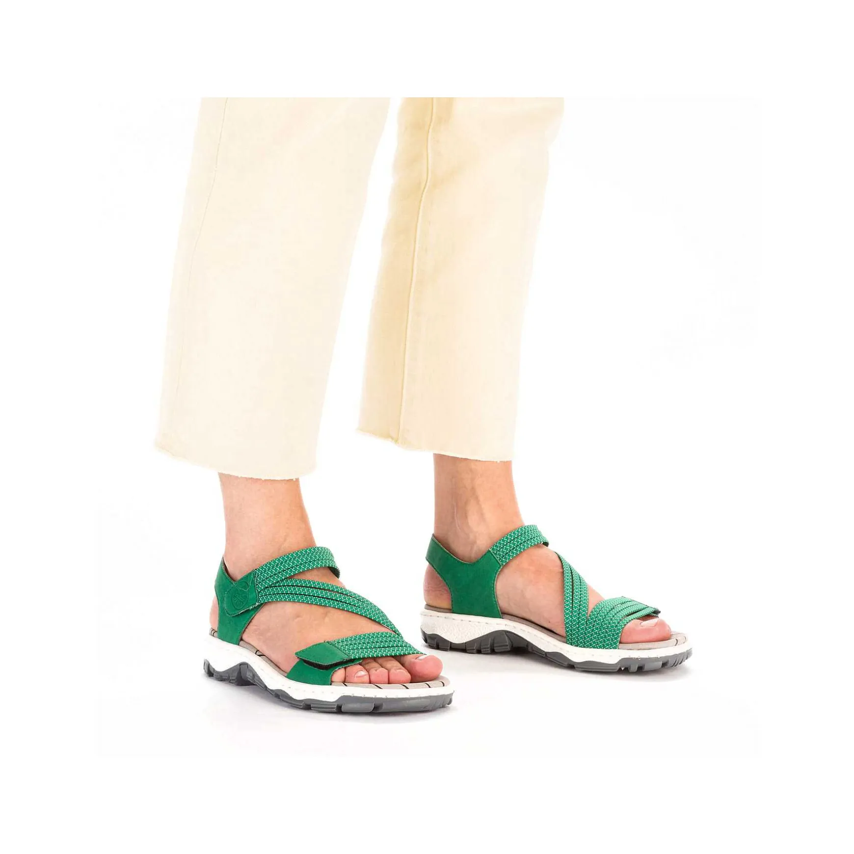 Rieker Women'S Trekking Sandals Grass Green