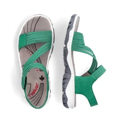 Rieker Women'S Trekking Sandals Grass Green